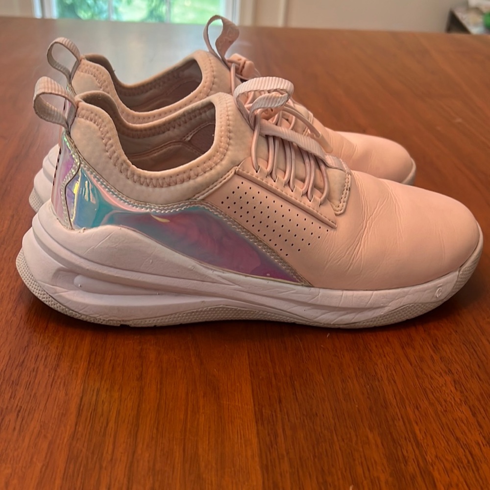 Pink holographic Cloves size 6.5